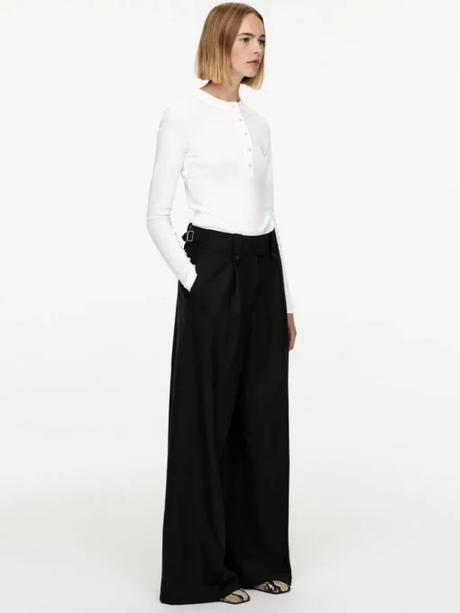 Wide Twill Trousers