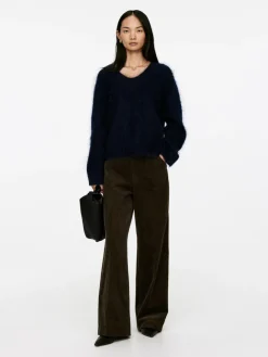 Wide-Leg Corduroy Trousers