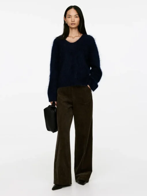 Wide-Leg Corduroy Trousers