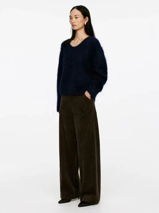 Wide-Leg Corduroy Trousers