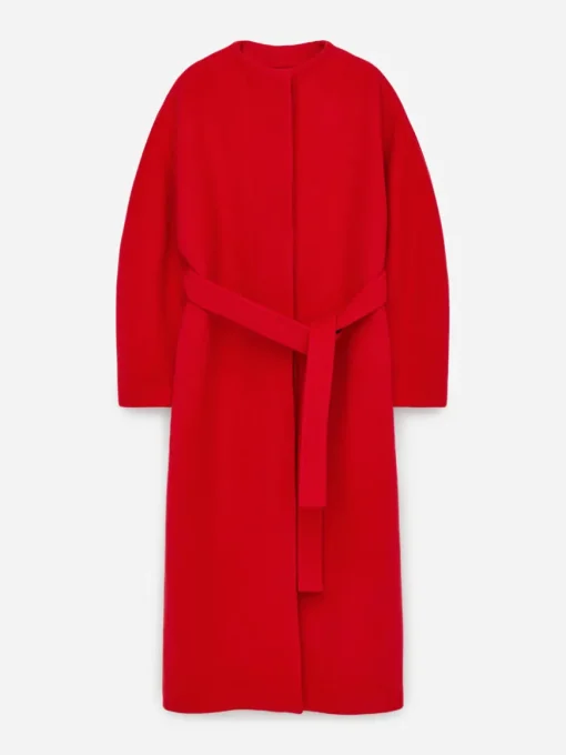 Wool-Blend Belted Coat