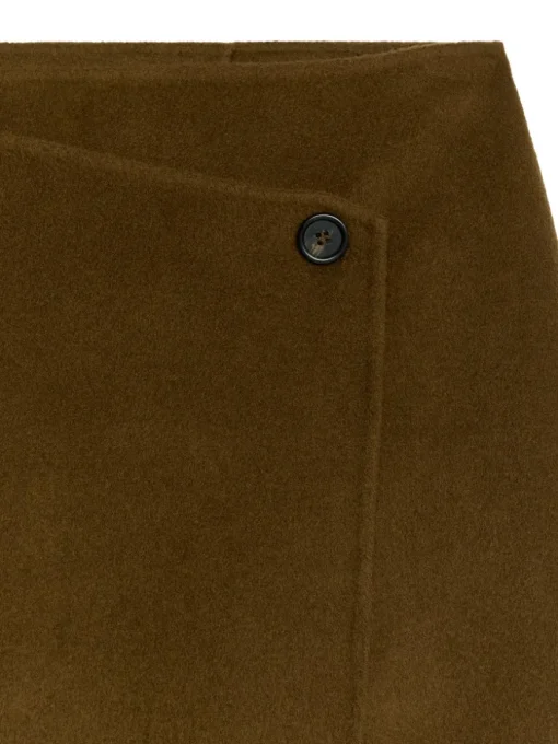 Wool-Blend Doublé Skirt