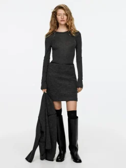 Wool-Blend Mini Skirt