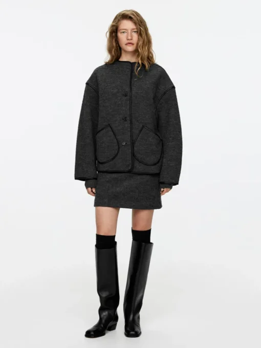 Wool-Blend Mini Skirt
