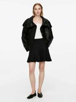 Wool-Blend Sculptural Skirt